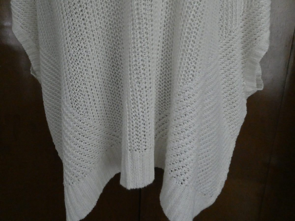 Polo Ralph Lauren Women's crochet linen white stylish dolman sleeve sweater XL