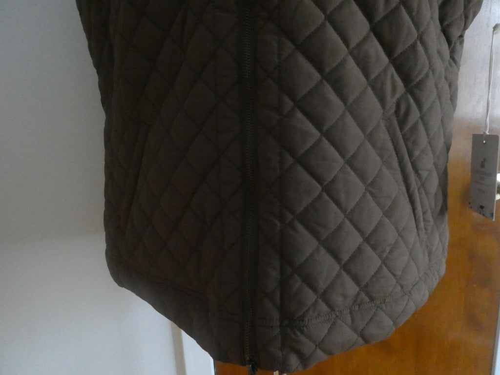 CARIBBEAN JOE Women Hazelnut Brown Vest 70% Cotton Size 1XL $54