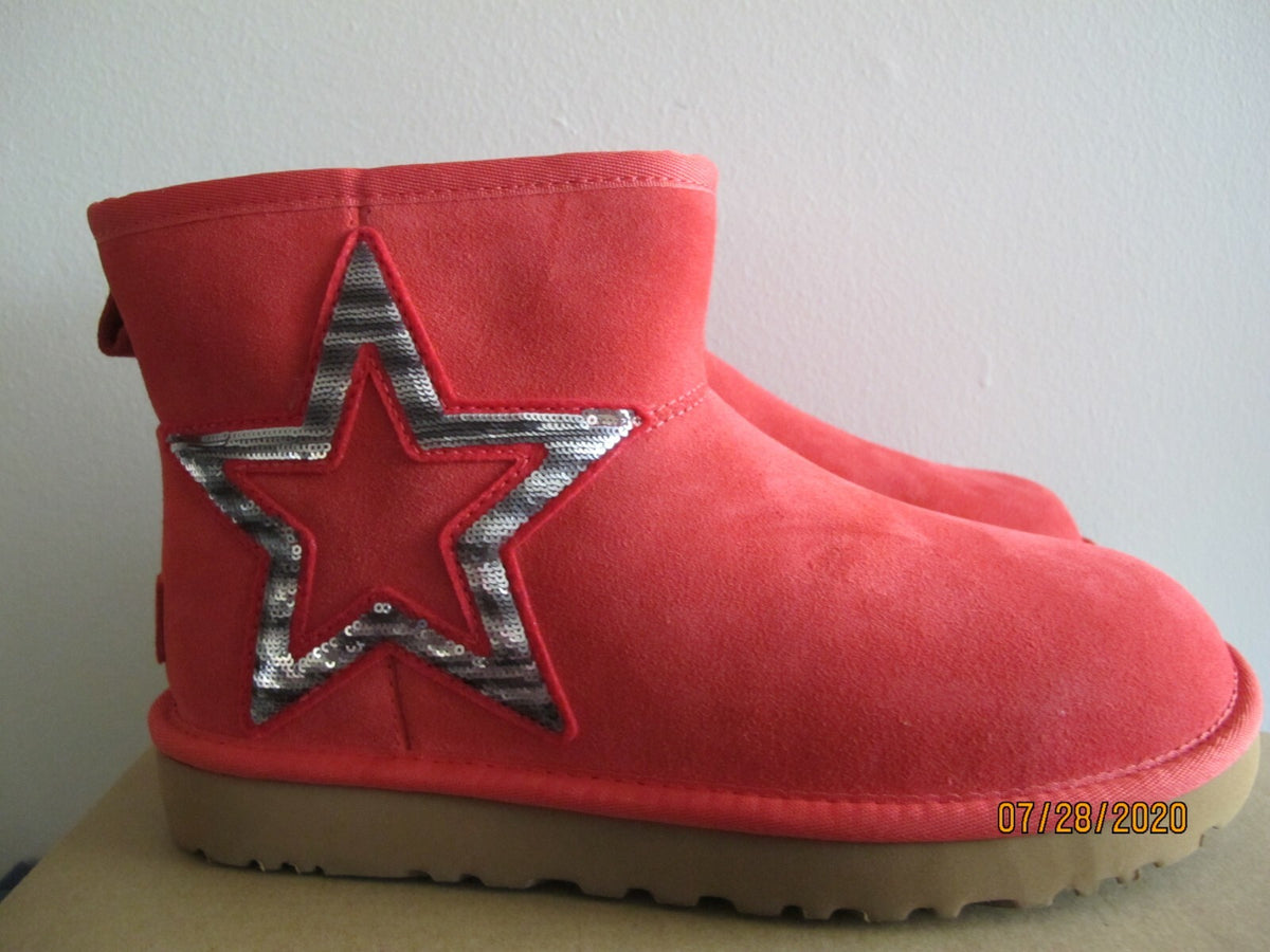 Ugg Australia women’s red classic mini ankle boots 7