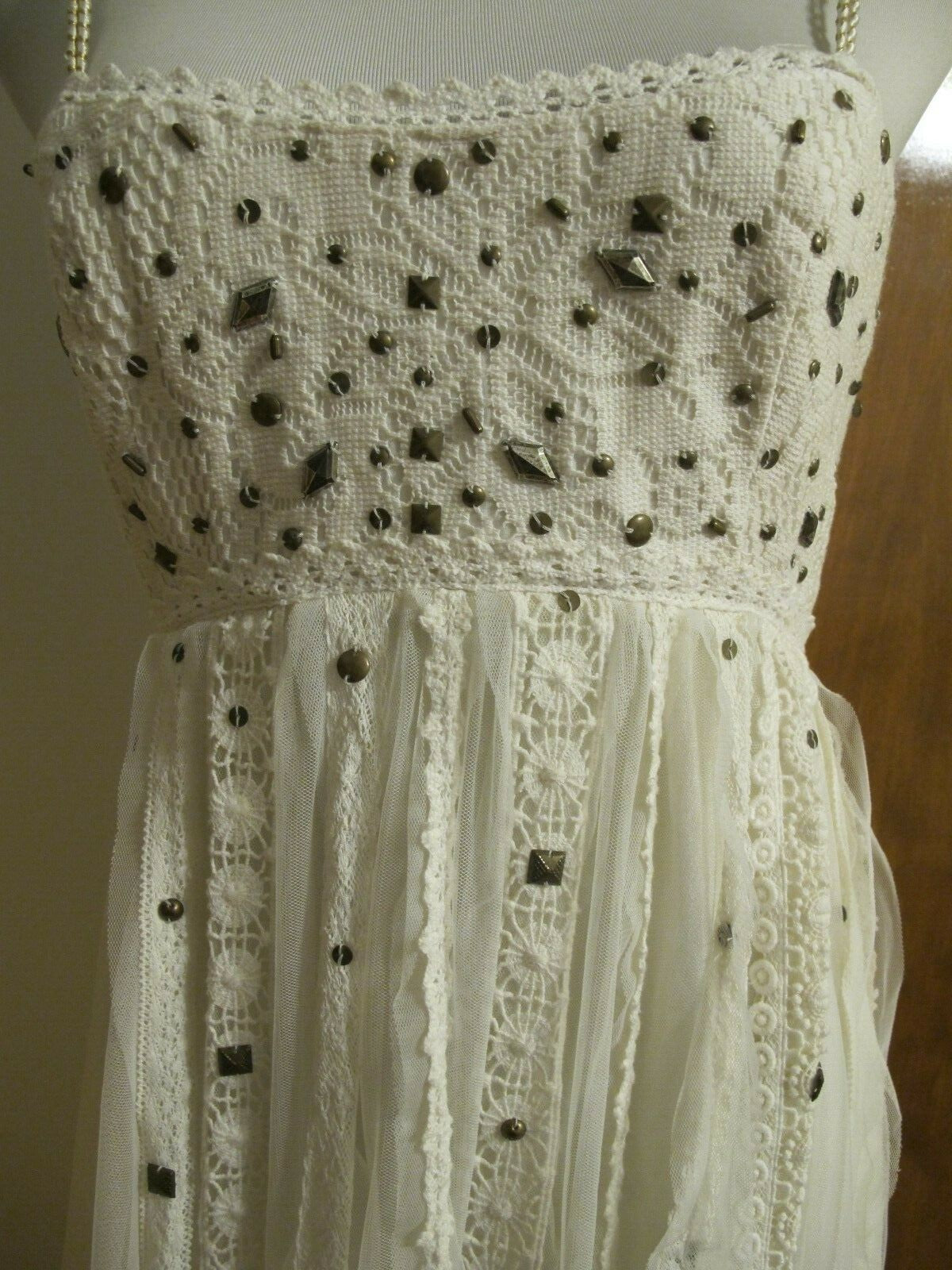 Free People women’s ivory Lace Party Dress New