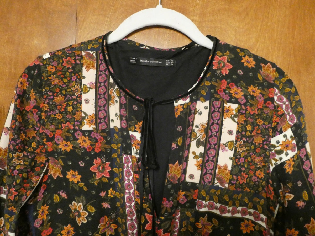 Zara Trafaluc Collection Women’s Multicolor Long Sleeves Dress Size XSmall 