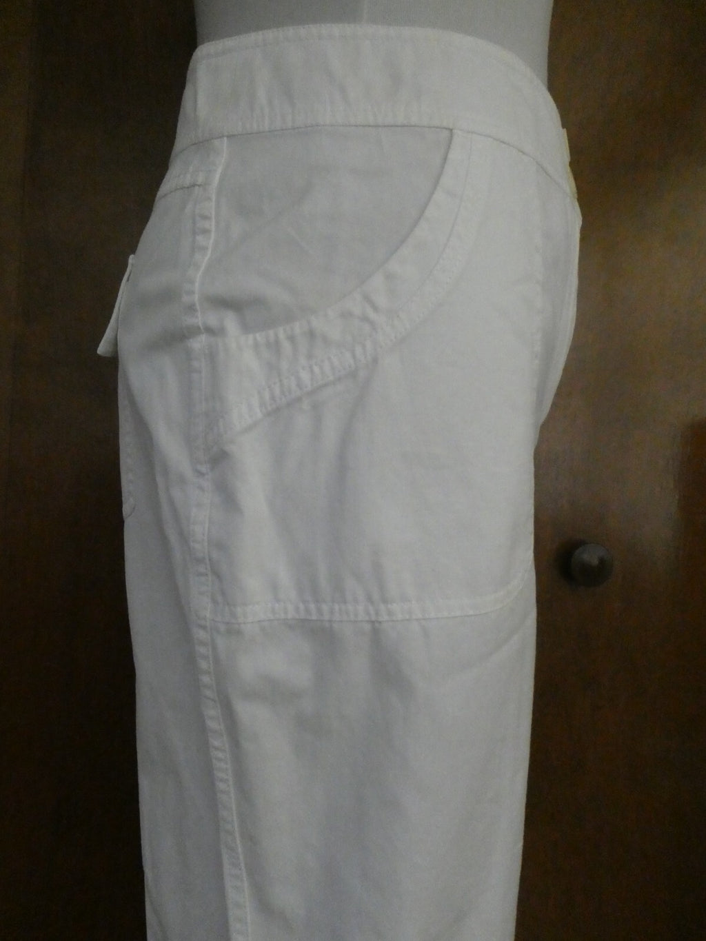 Saks Fifth Avenue Theads women's white cotton detailed pants size 14