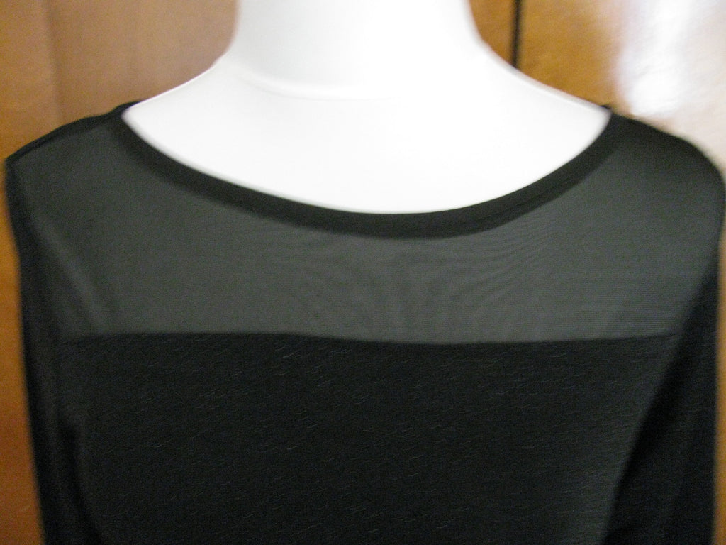 Rachel Roy women's stylish evening black mesh lined dress medium 