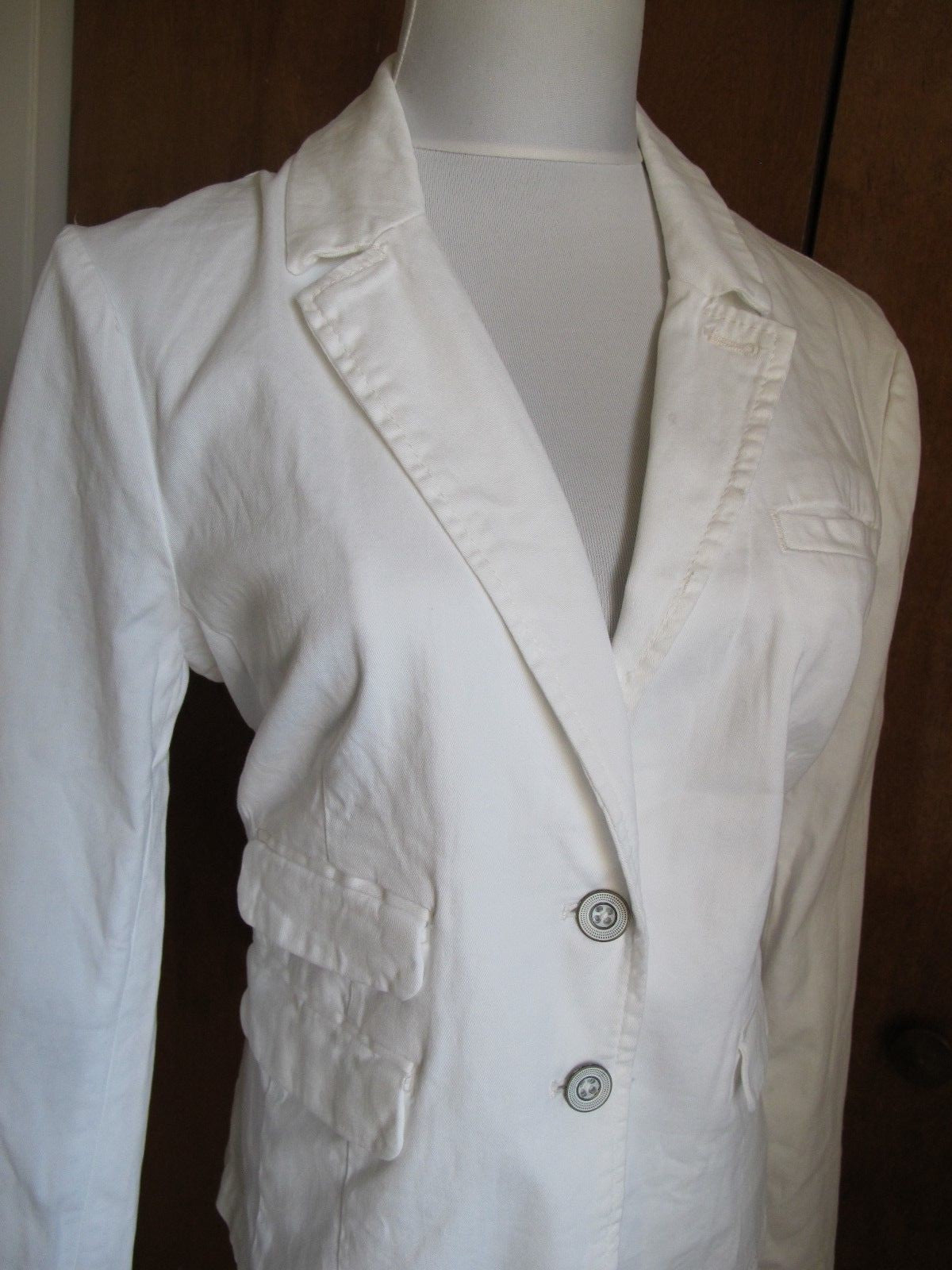 Anthropologie HEI women's white blazer Large 