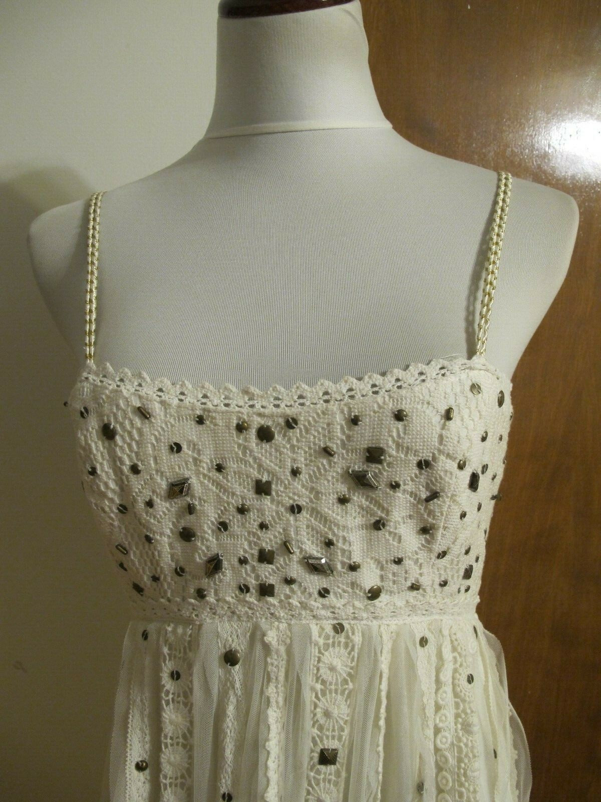 Free People women’s ivory Lace Party Dress New