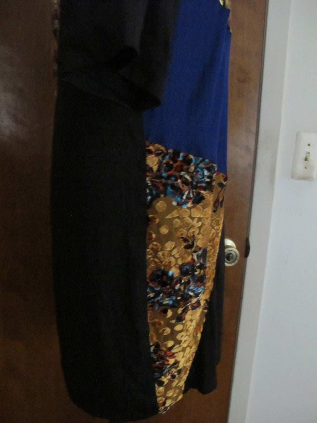 Anthropologie Womens HD In Paris Black Motif Evening Viscose Silk Dress 10 