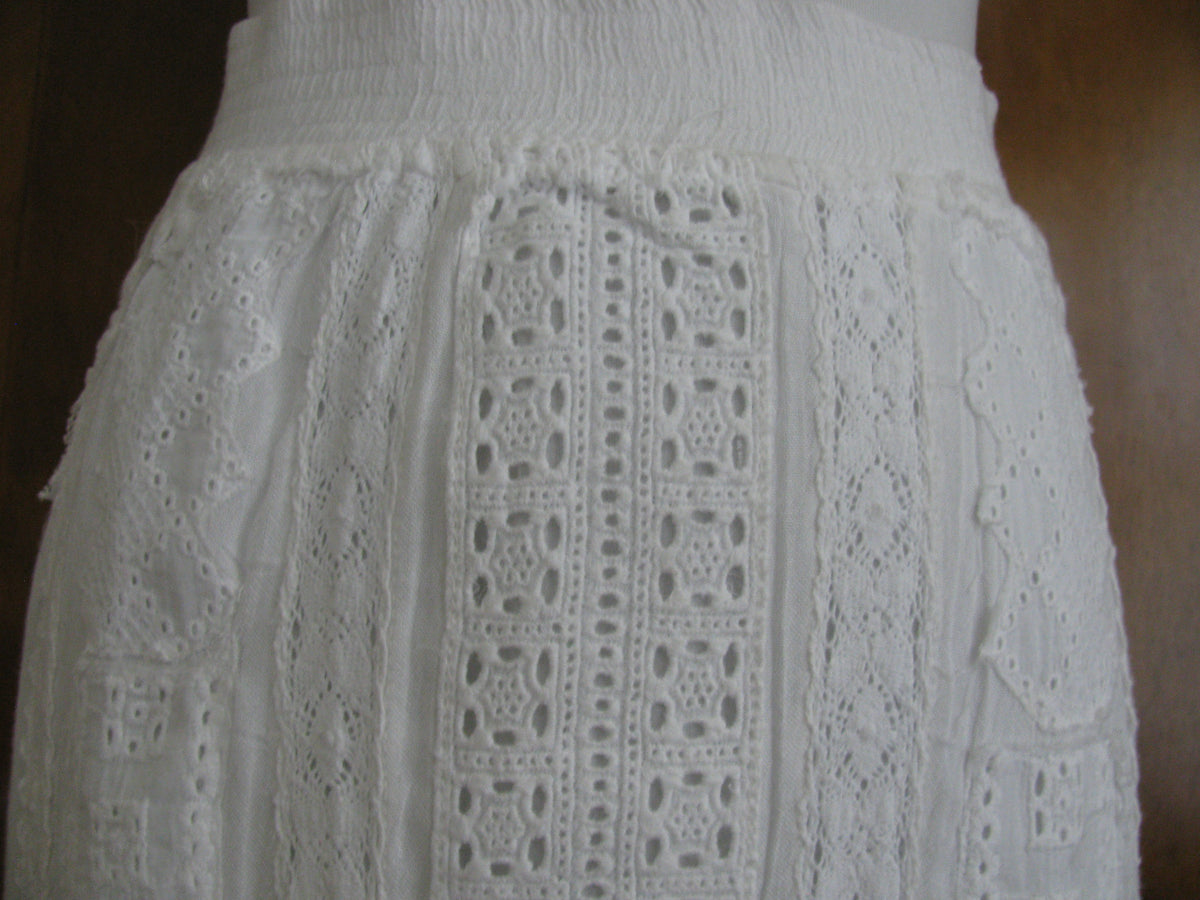 Anthropologie Baraschi Women's White Soft Viscose Lined Maxi Skirt New