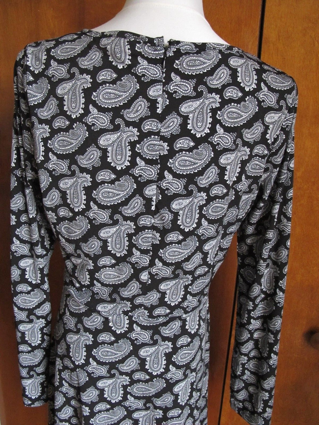 Michael Kors women’s printed multi color boat neck jersey A-line dress large 