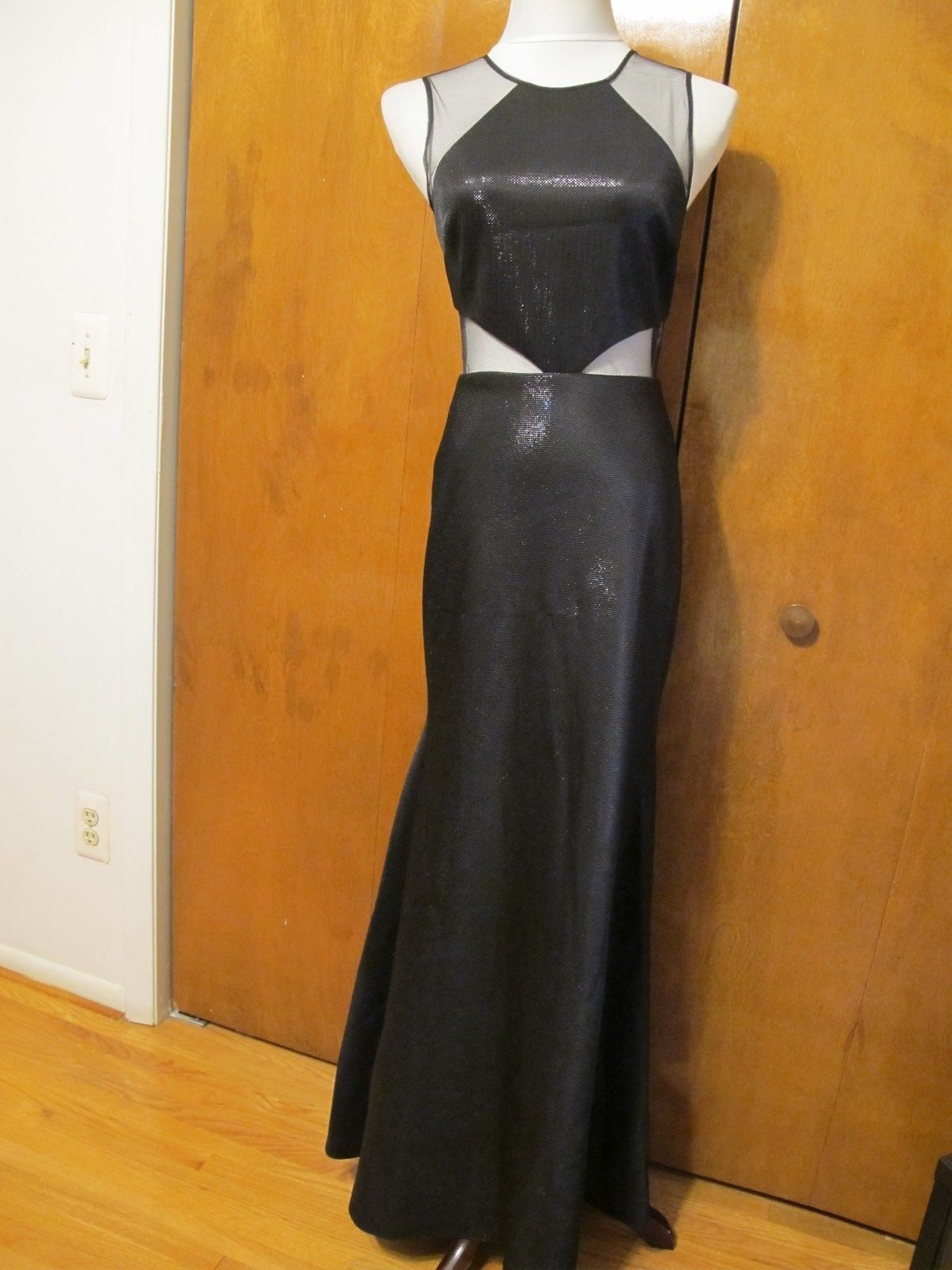 JS Collections Women's Black Evening Maxi A-Line Dress 4 