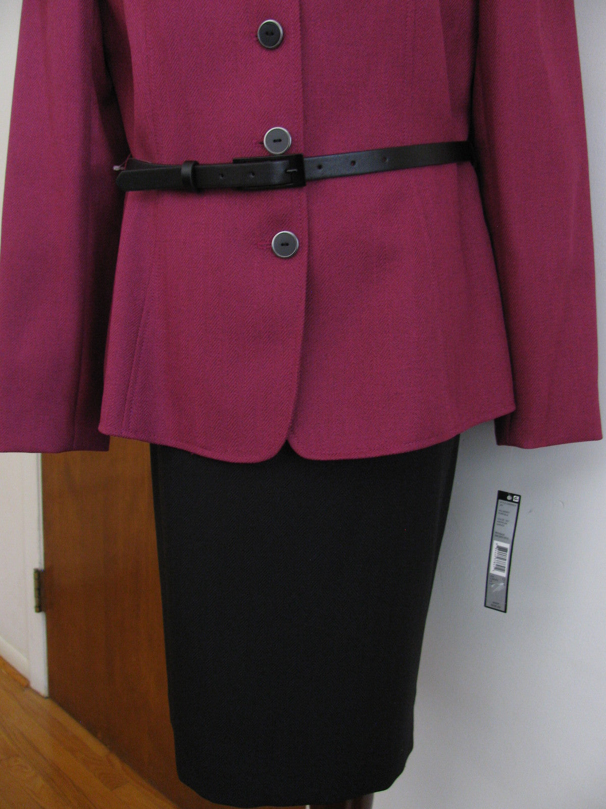 Tahari Asl Women’s Purple Belted 2 Piece Skirt Suit Size 16P New