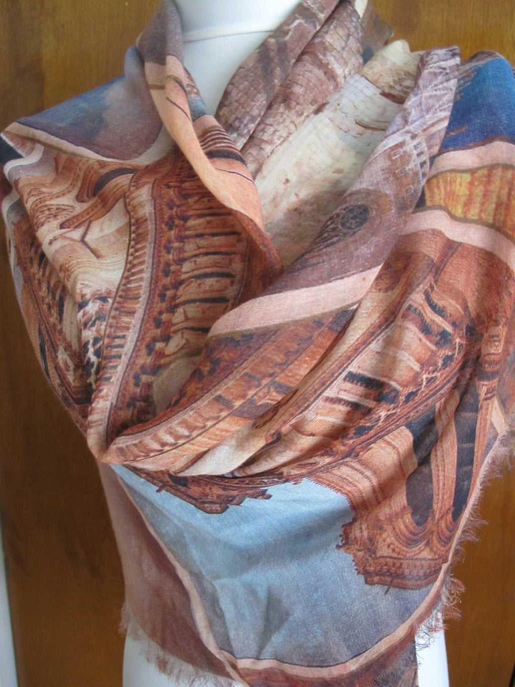 Silky Yu women's modal multi color scarf wrap shawl 46" x 46" NWT
