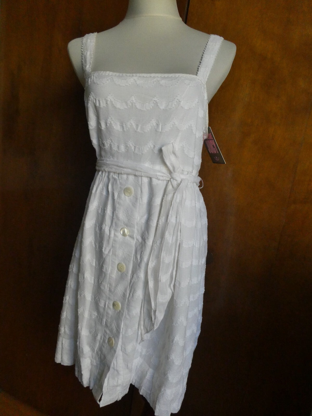 Juicy Couture women's soft cotton stylish white dress size 10 retail value $228