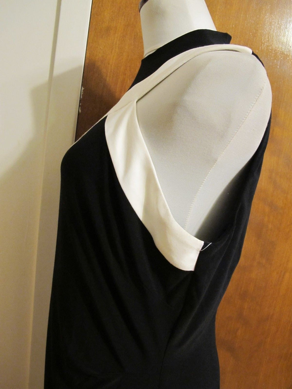 Ralph Lauren Women's Black White Evening Lined Dress 14