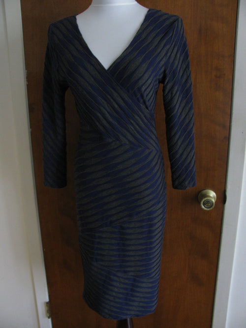 Anthropologie by Tracy Reese  women’s navy charcoal dress Large fits Medium