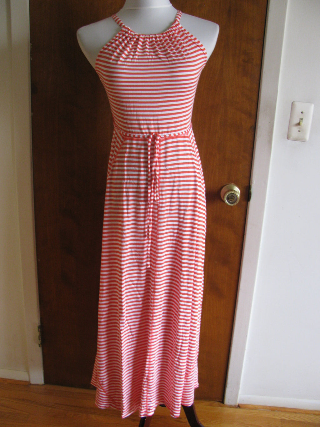 Gap Women's Red White Striped Summer Maxi Dress Size XSmall New
