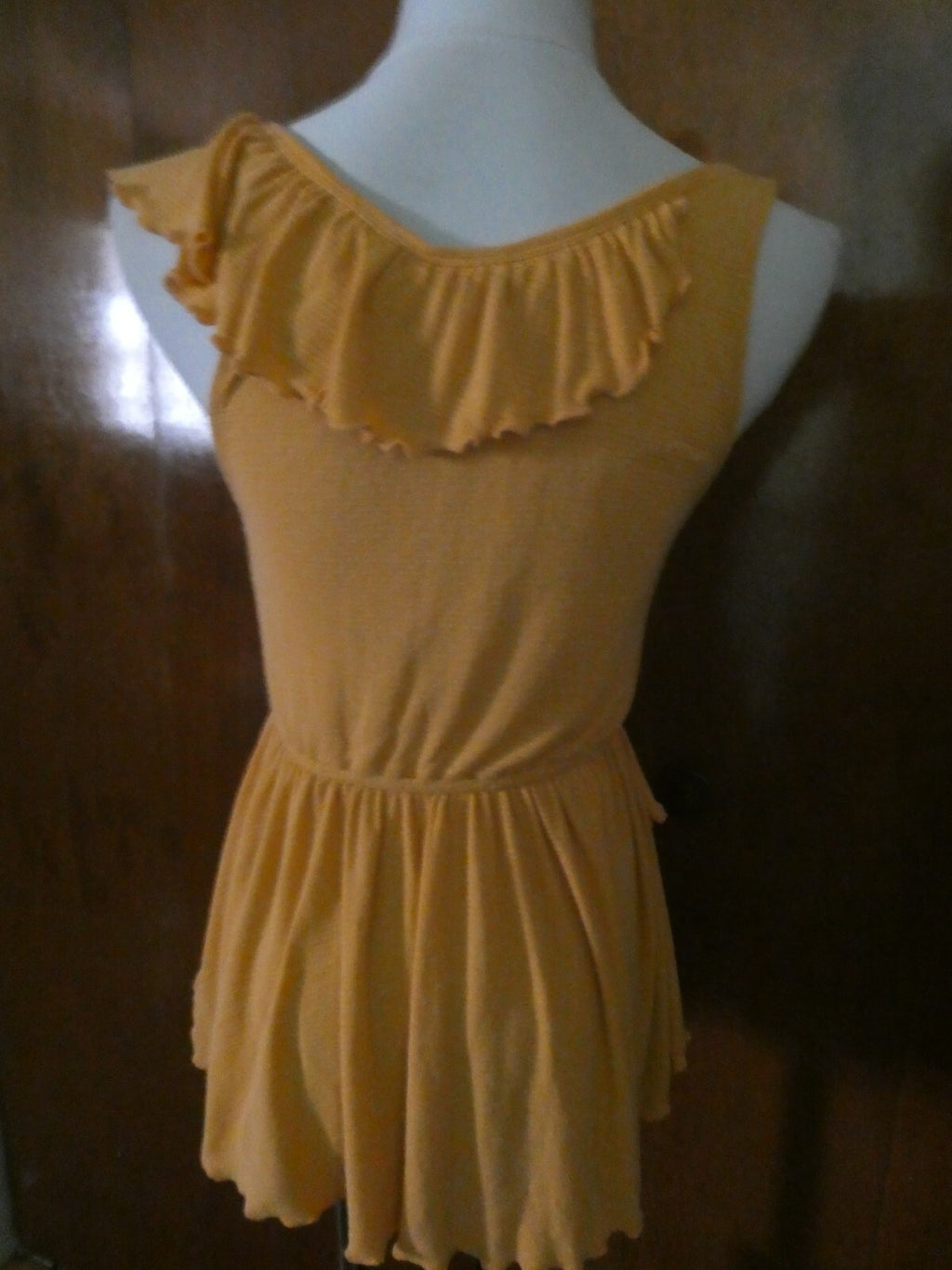 Free People women's yellow sleeveless rayon top medium 