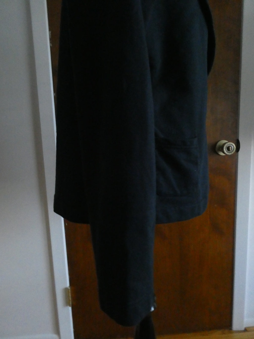 Lauren Jeans Co Black Cotton Wrap Jacket Shawl Collar Belted Women's XLarge