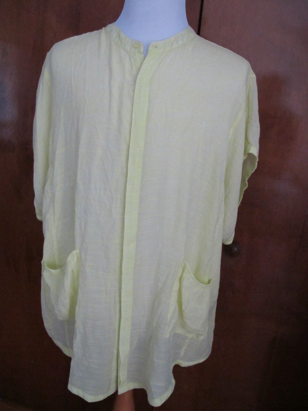 Anthropologie SaturdaySunday womens chartreuse Kendra oversized tunic medium
