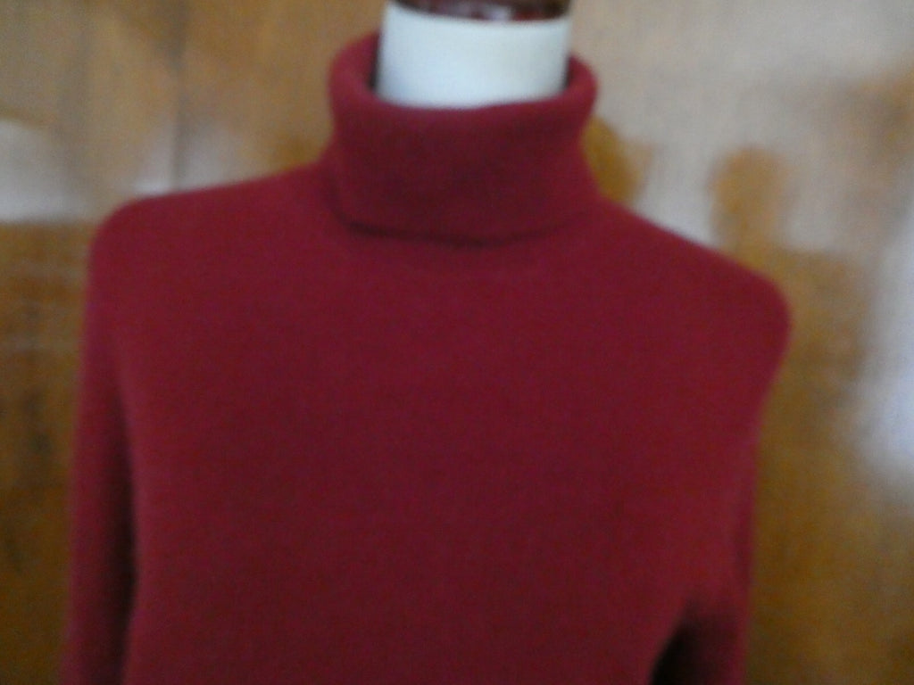 By Bloomingdale's Women's Rust 100% 2-PLY Cashmere Turtleneck Sweater XL