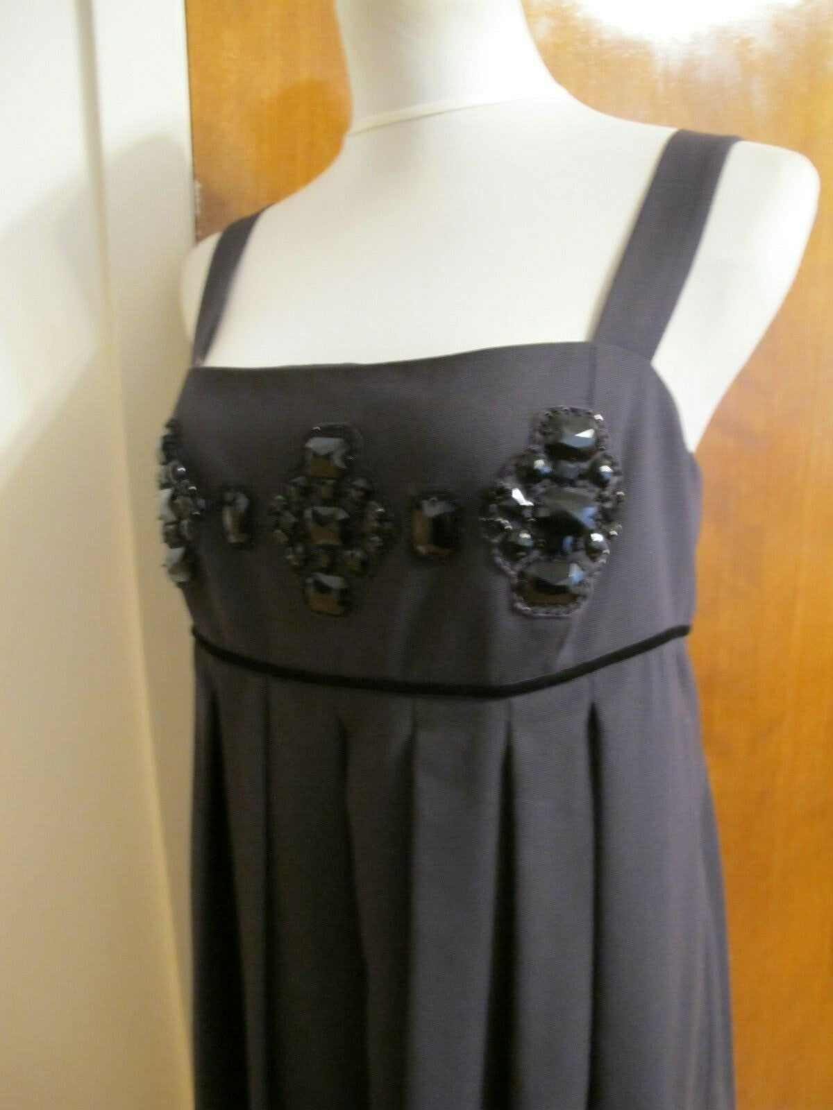 Tahari Arthur S.Levine women's eggplant overalls inspired evening dress size 10