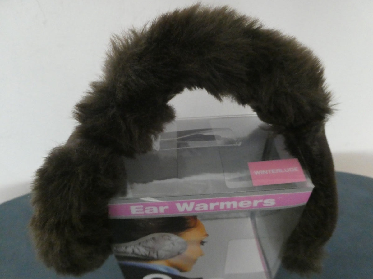 180s Winterlude women cozy fleece ear behind the head brown adjustable one size