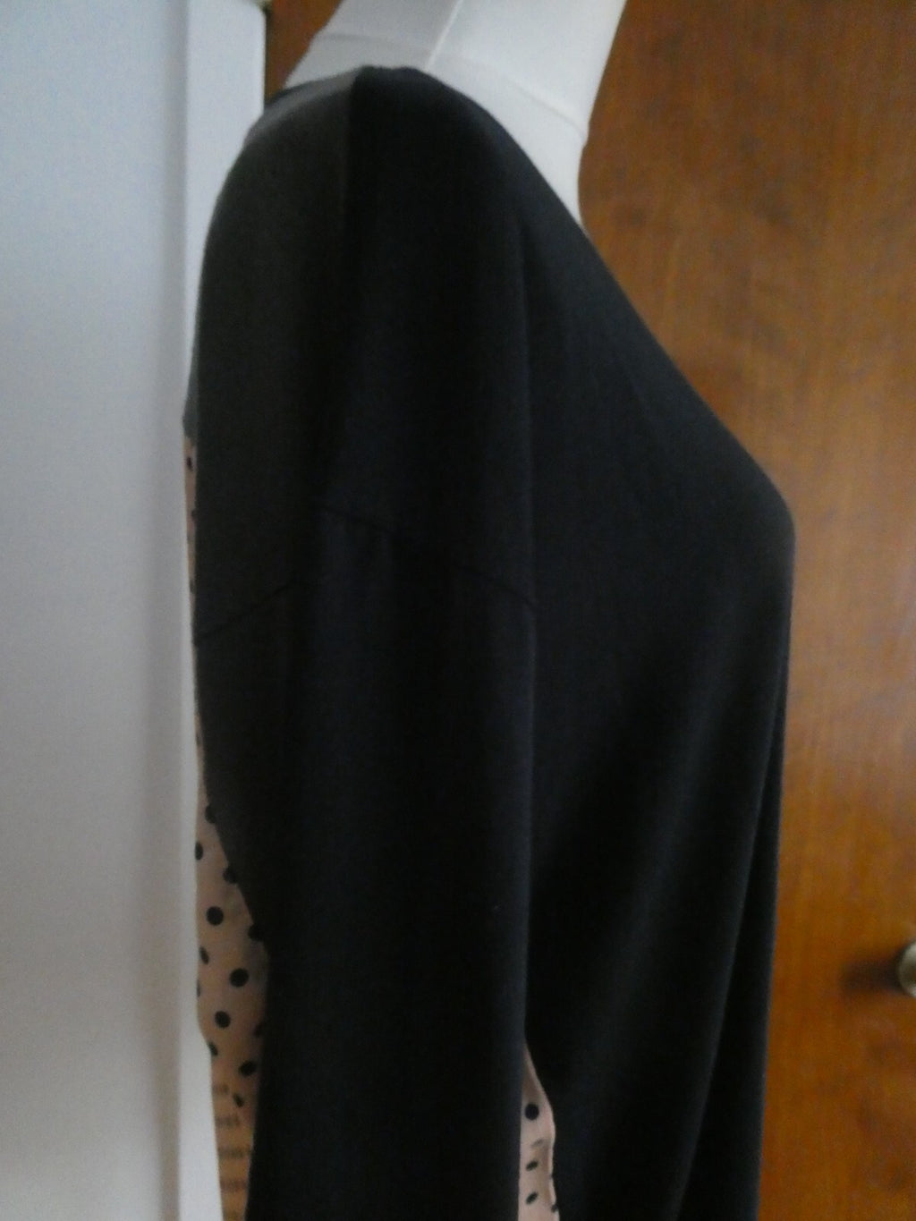 Tulipian women's black multi color long sleeves top size large