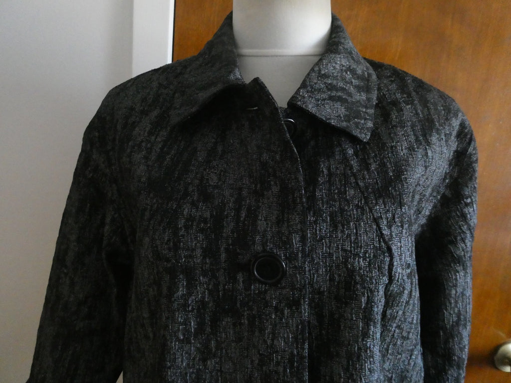 Linea By Louis Dellolio black/gray 4 Button with Pockets Blazer Jacket medium