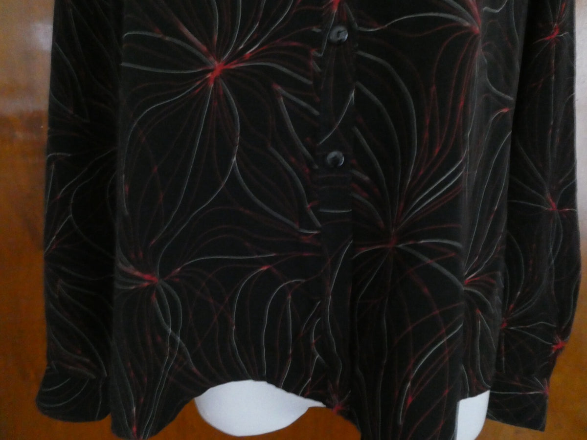 Fred David Women's Multicolor Button-Down Blouse Top Shirt Size Medium
