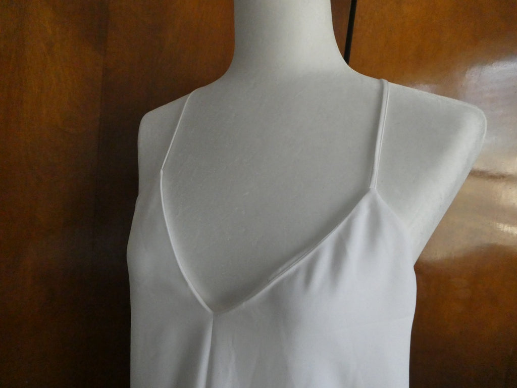 Polo Ralph Lauren Women Cami Top Small White Lined Racerback Triacetate Blend