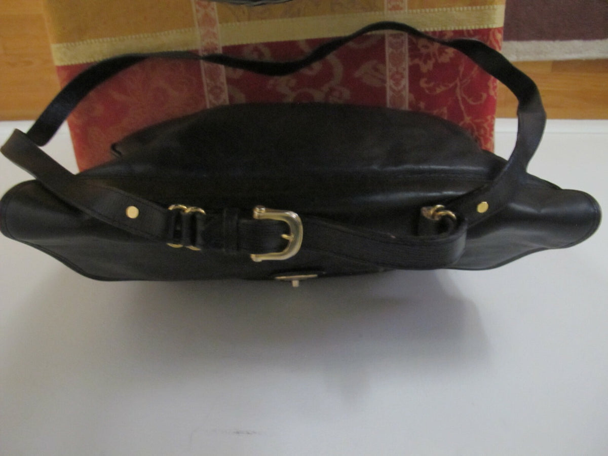 Dover Alto Estilo Women’s Black Soft Leather Briefcase Messenger Vintage Bag 