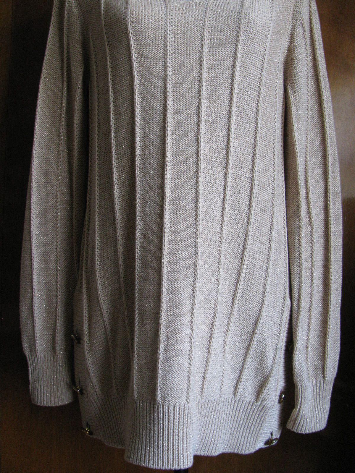 Calvin Klein women's heather safari tunic detailed sweater size Medium NWT