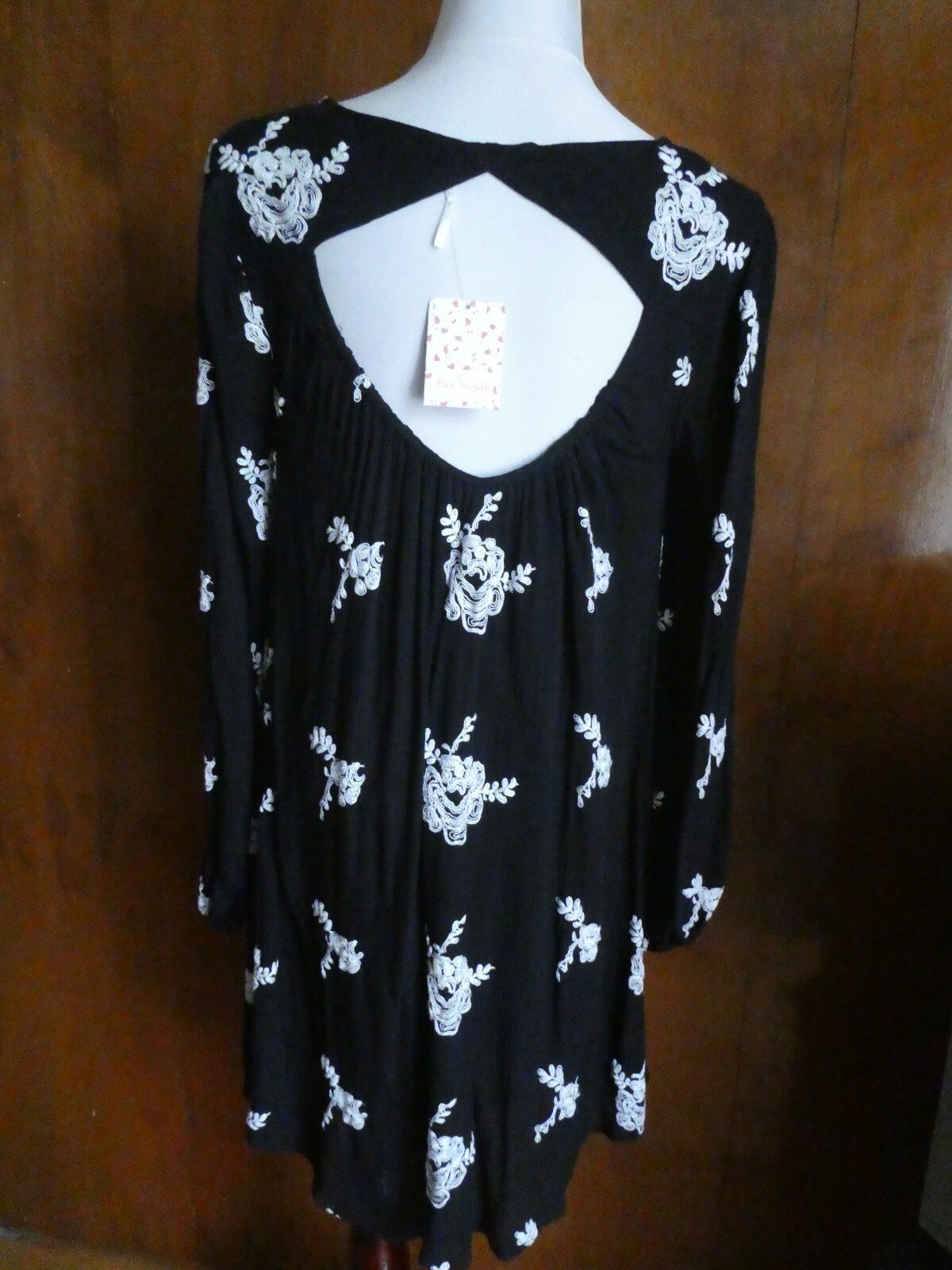 Free People Emma Embroidered Lined Soft Cotton Swing Dress Size Medium
