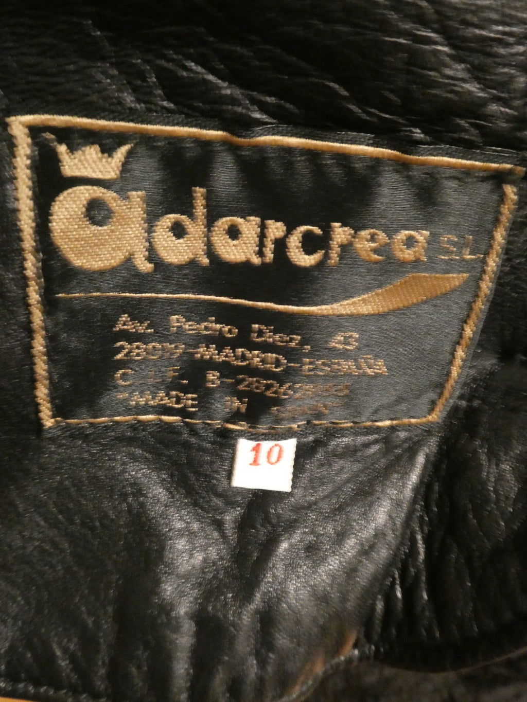 Adarcrea Women Black Shearling Sheepskin A-Line Winter Coat SZ 10 (US 14) Spain