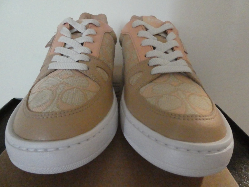 Coach Womens Faded Blush Clip Signature Court Low Top Sneakers Size 8B