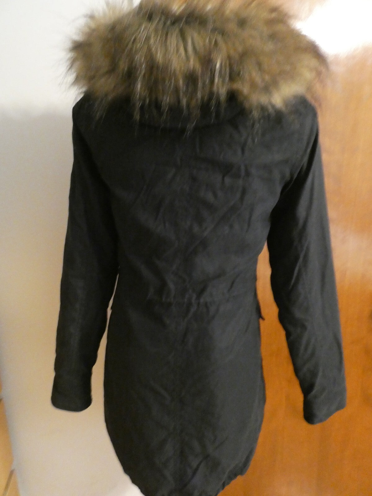 Abercrombie & Fitch Women's Long Faux Fur Winter Hooded Coat Jacket XSmall