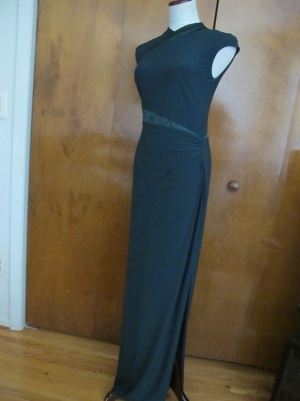 Ralph Lauren women's green evening detailed maxi dress New