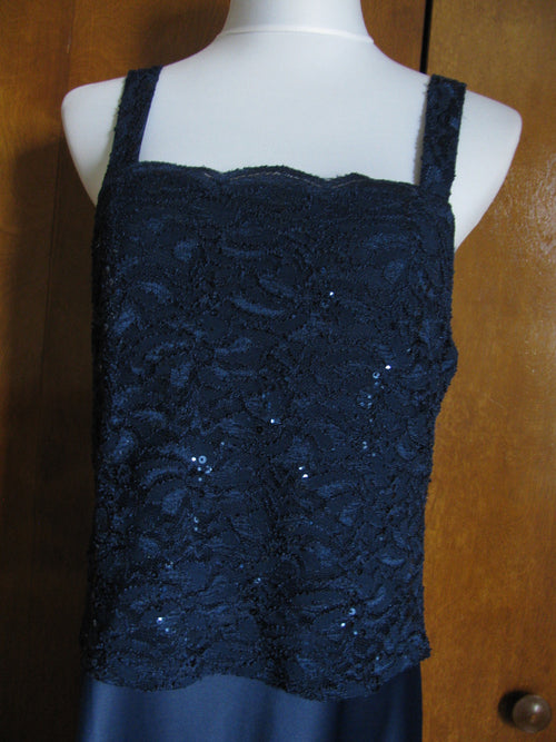 Alex evenings women’s navy maxi dress size 14