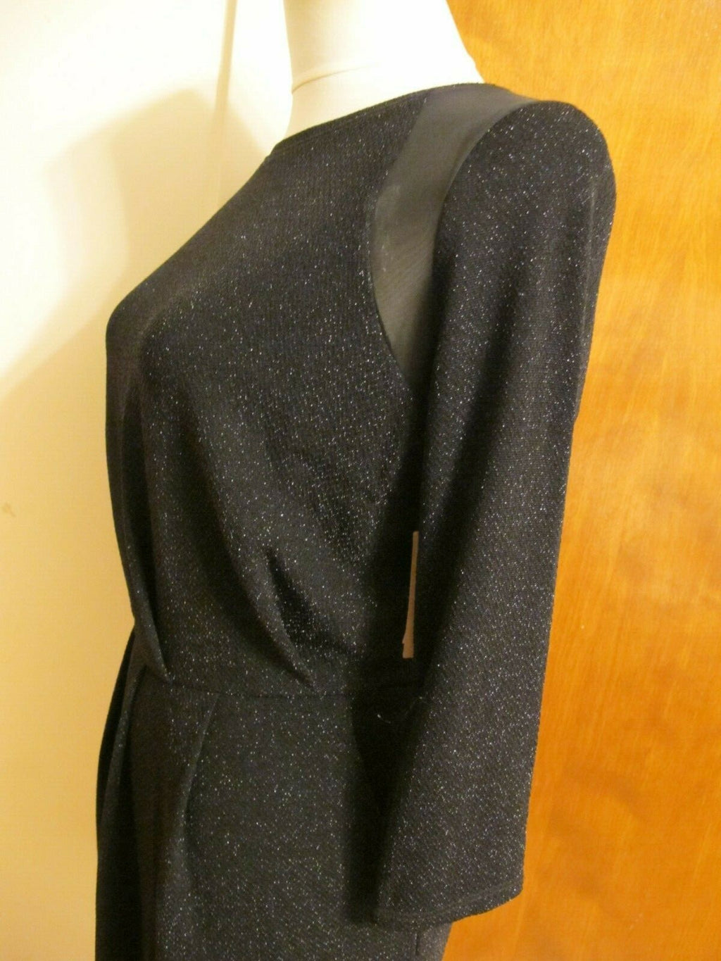 Rachel Roy women's stylish evening black mesh lined dress small