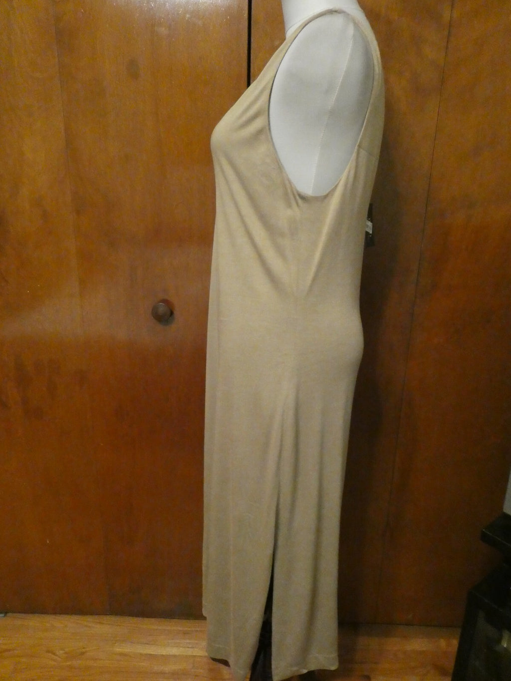 Polo Ralph Lauren women's 100% viscose lined beige tan dress size Large