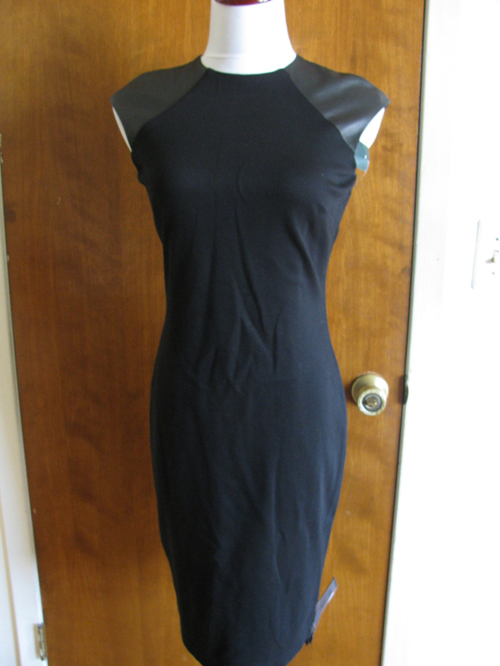 Ralph Lauren women's  leather insert black detailed  dress size 2 New