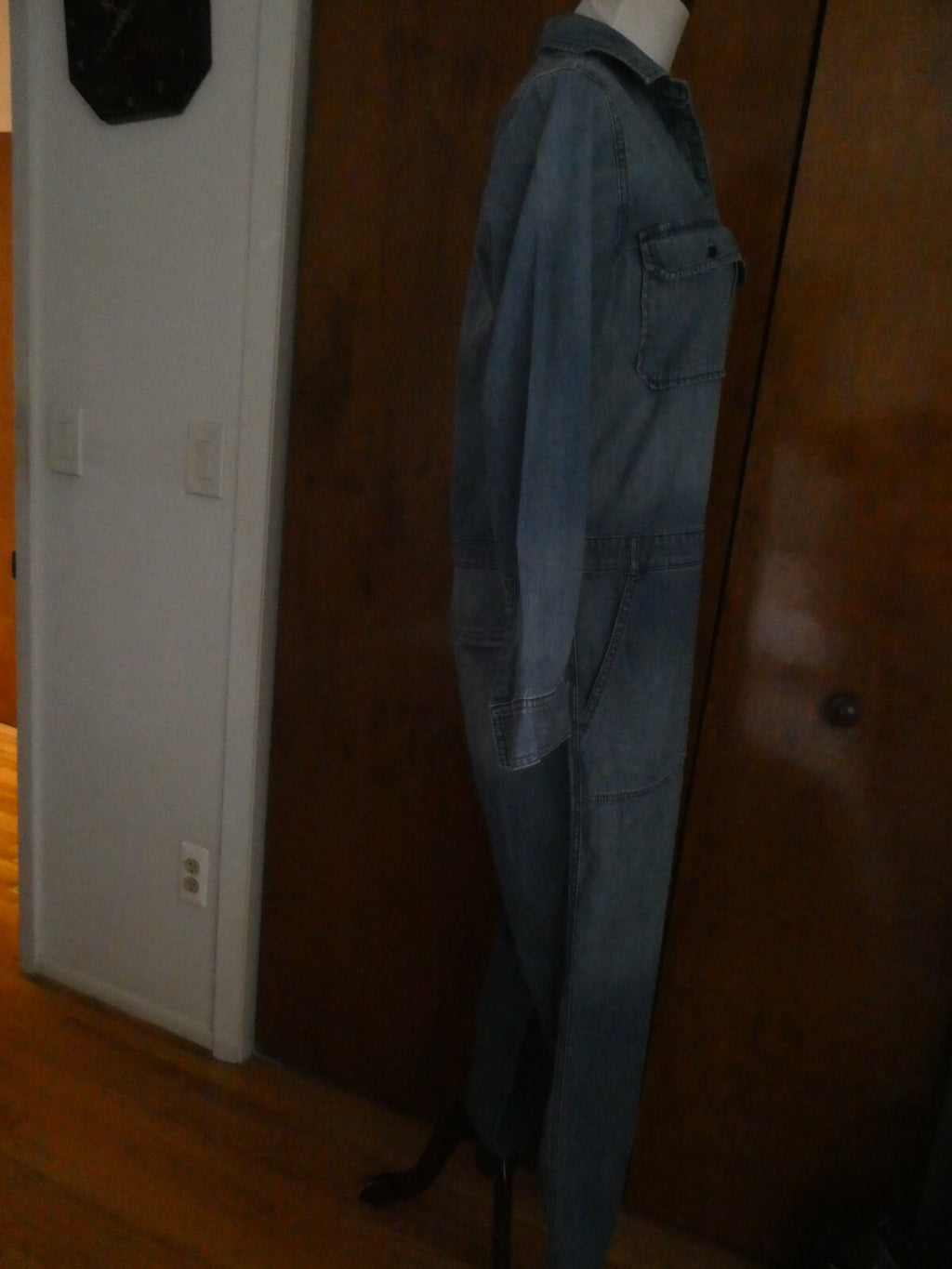 Gap Denim Jeans Blue Cotton Long Sleeves Jumper Jumpsuit Medium
