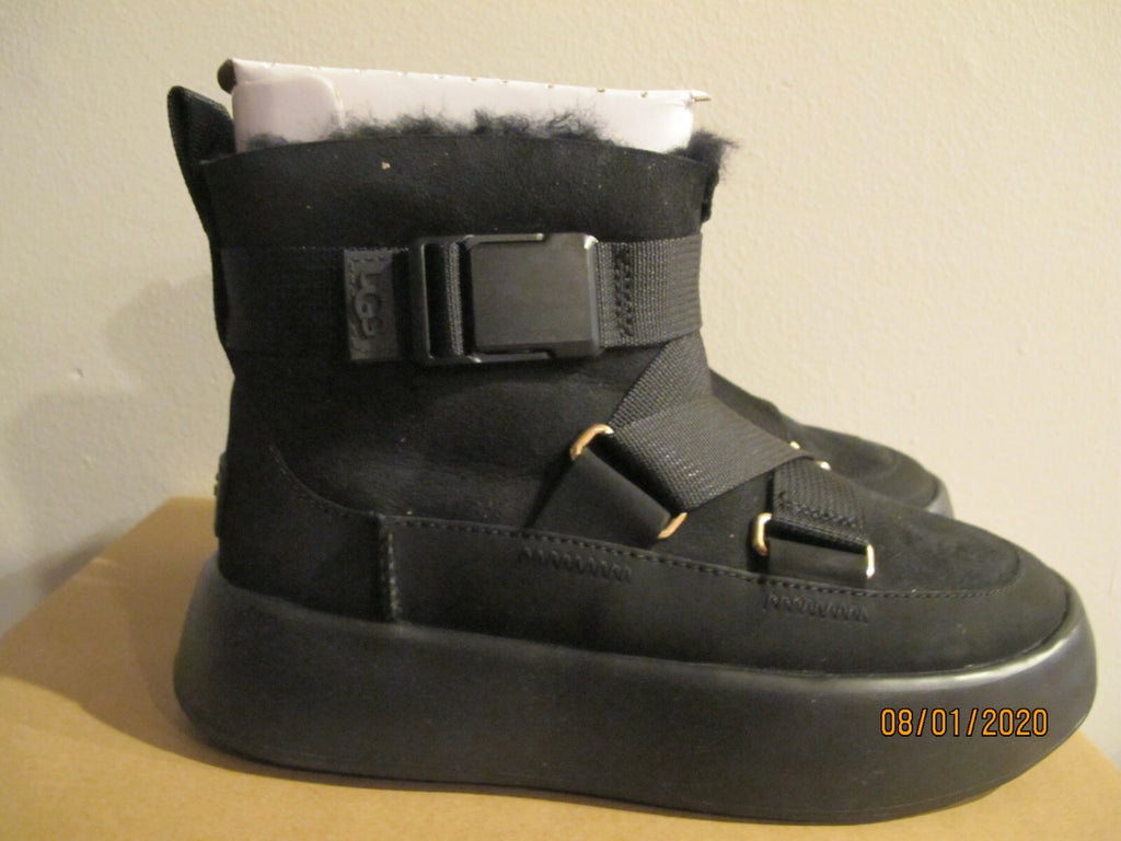 Ugg Australia Women's Black Classic Boom Buckle Combines Sneaker And Boot 5