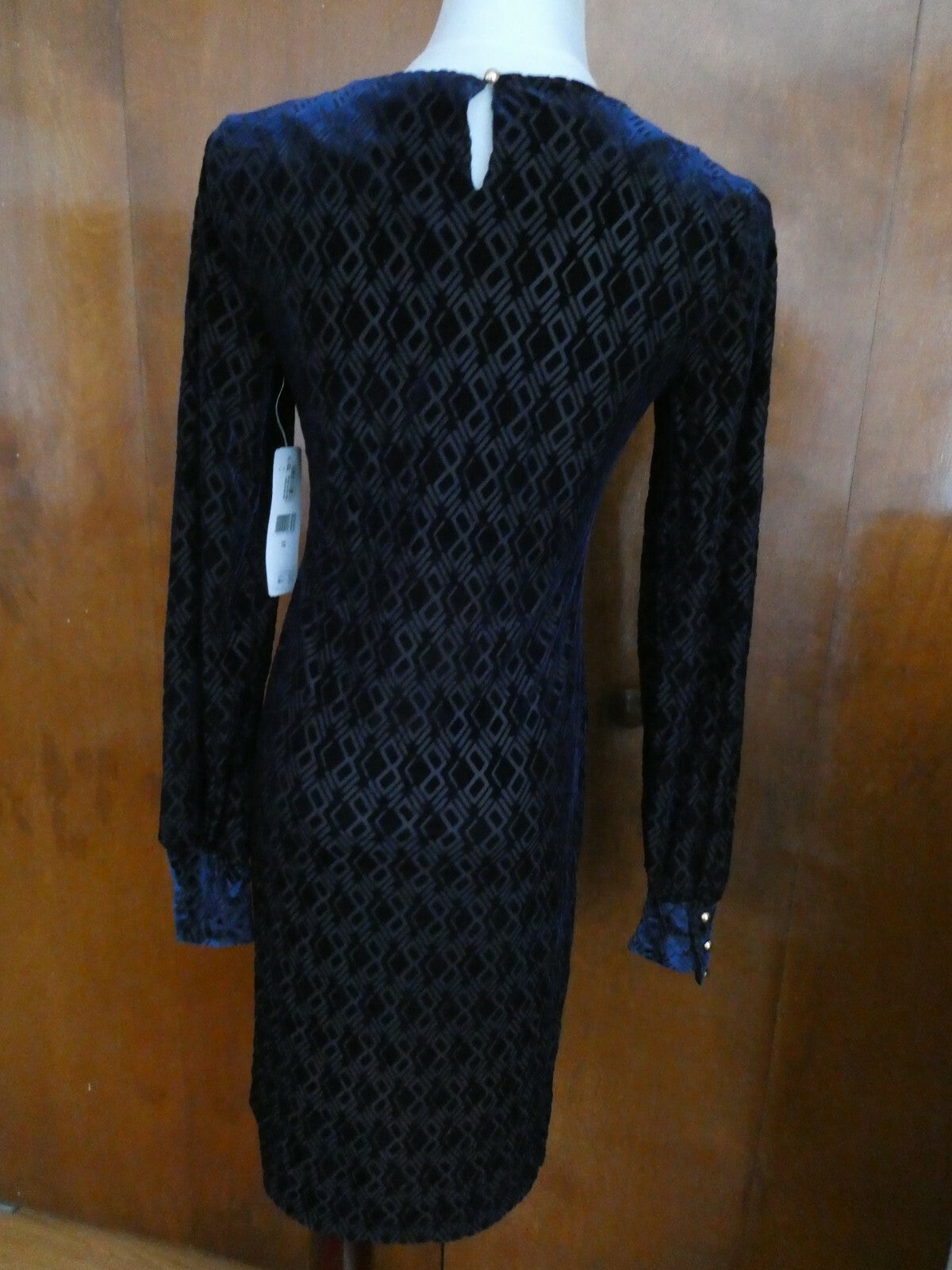 Ralph Lauren women navy velour evening dress PM