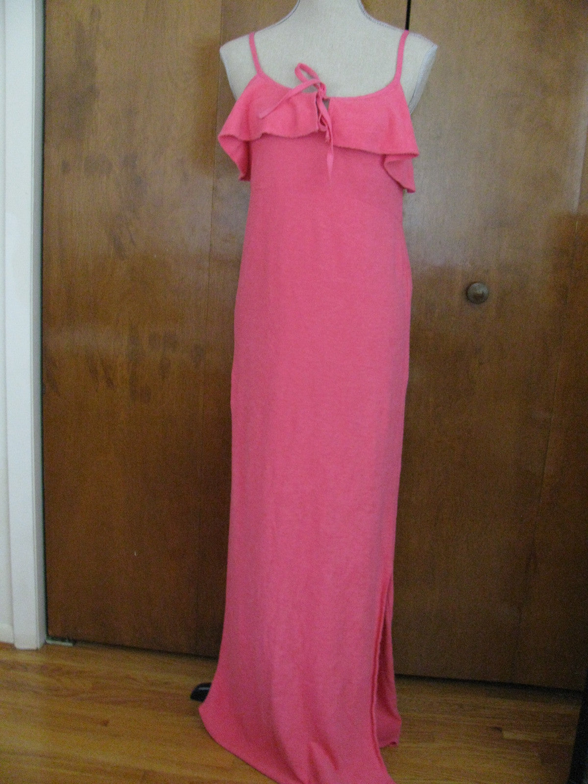 Juicy Couture Women's Pink Cotton Maxi Dress Linen New