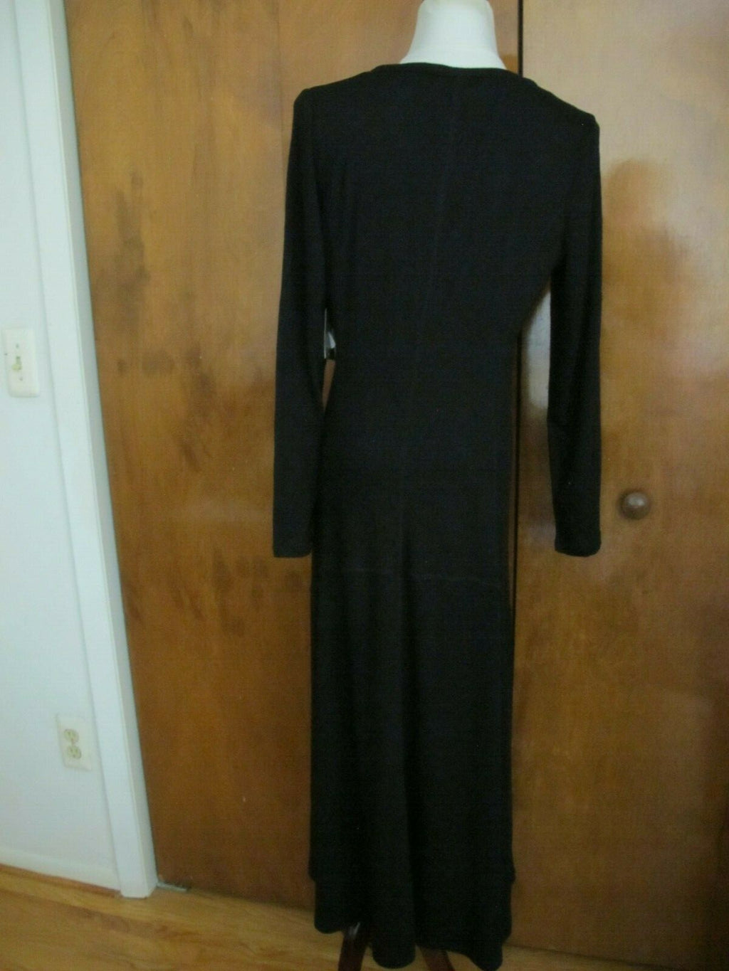 G.H. Bass & Co Women's Viscose Black Long Sleeves Maxi Dress 