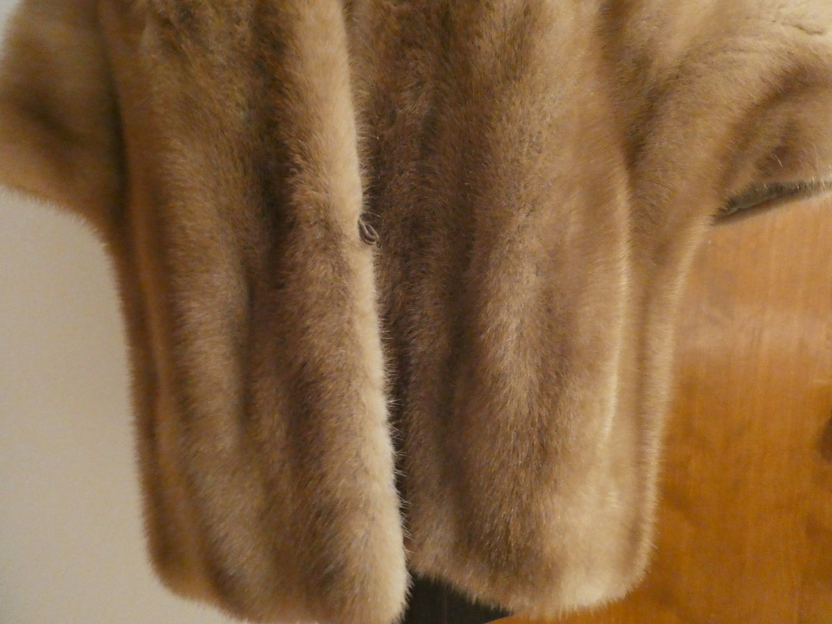 Vintage Brown Mink Jacket Gorgeous Classic Elegant Style Size Large