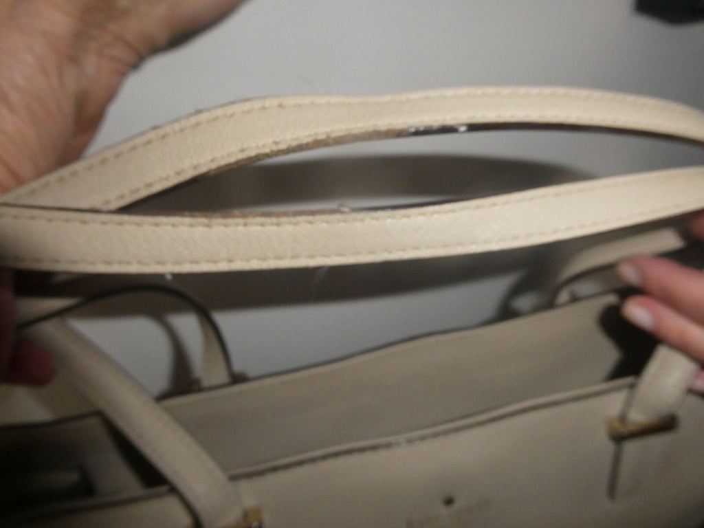 Kate Spade Women’s Cow Leather Shoulder Bag Purse Handbag Gray Large