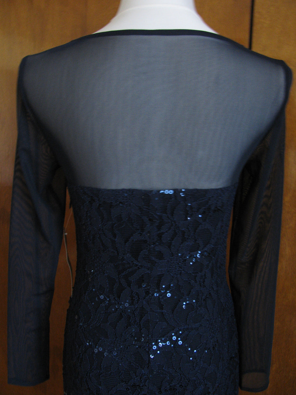 Ralph Lauren women navy sequinsparked floral lace evening dress new