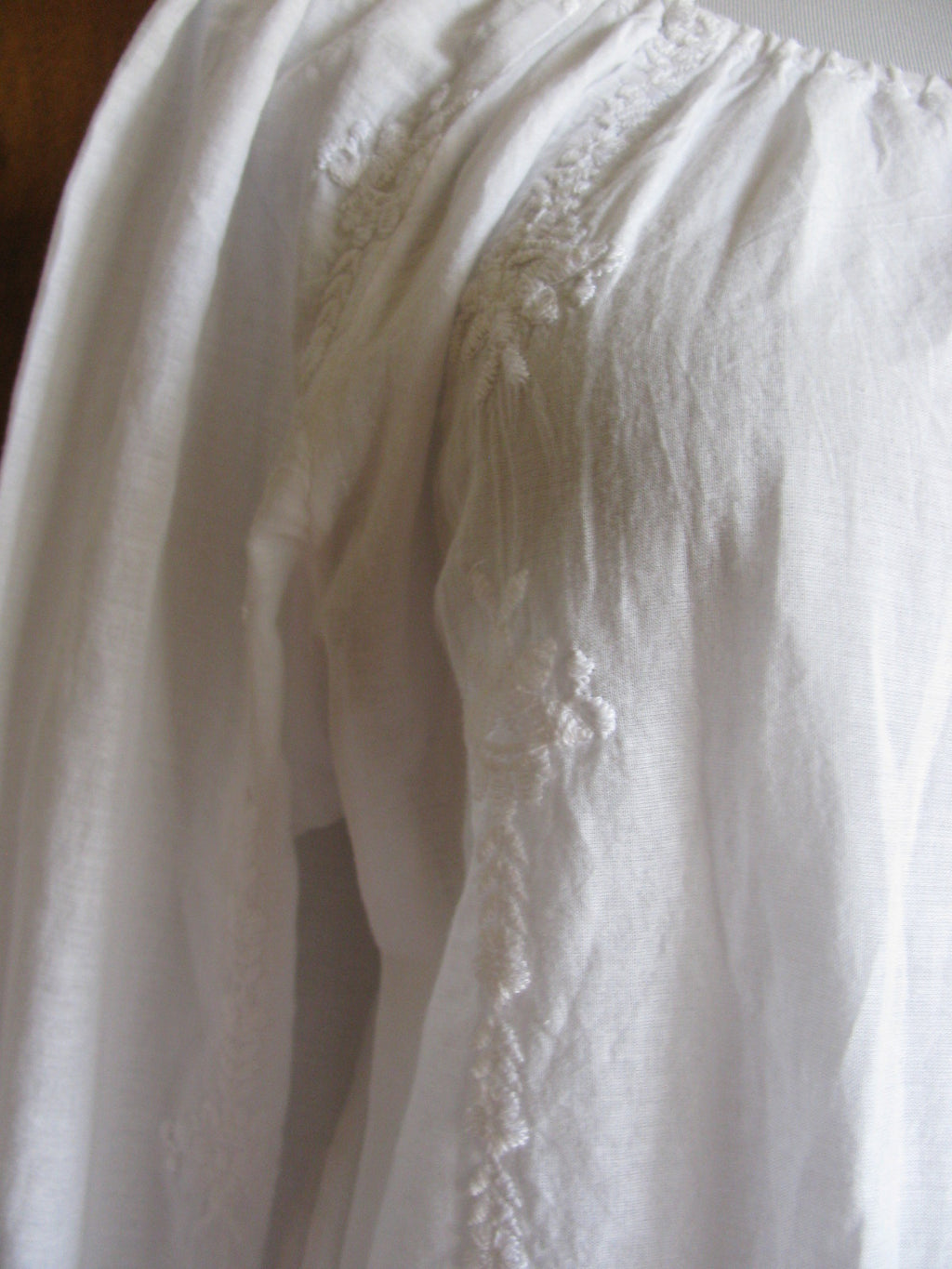 Michael Kors women's white embroidered cotton mini long sleeves dress New