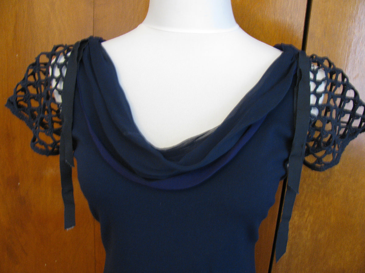 Elie Tahari Sheena Women’s Navy Evening Dress New